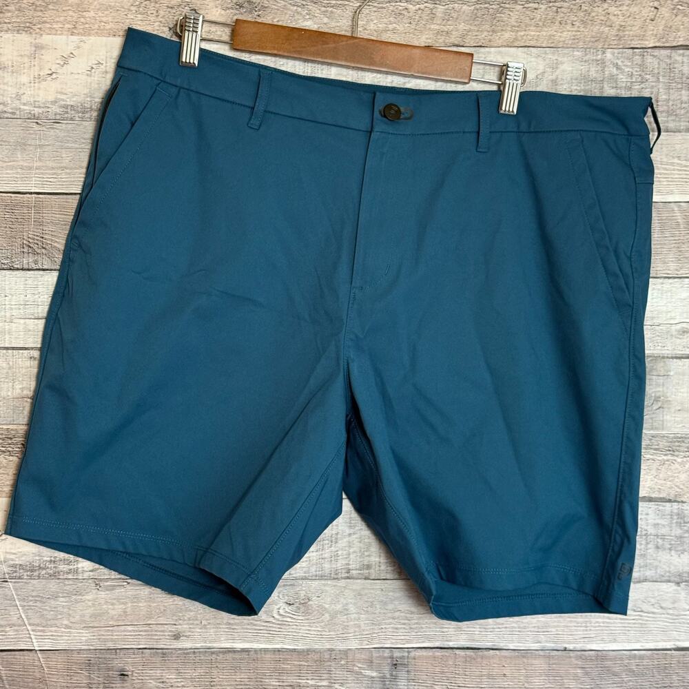 Public Rec All Day Every Day Shorts Mens 40 Teal Technical Comfort Preppy 8"
